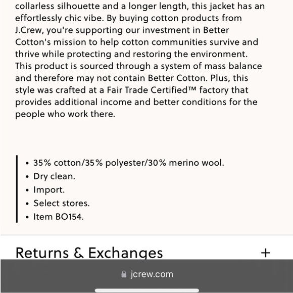 J. Crew | Giselle Sweater Blazer, Merino Wool Blend, Navy Blue, Small - Picture 15 of 15